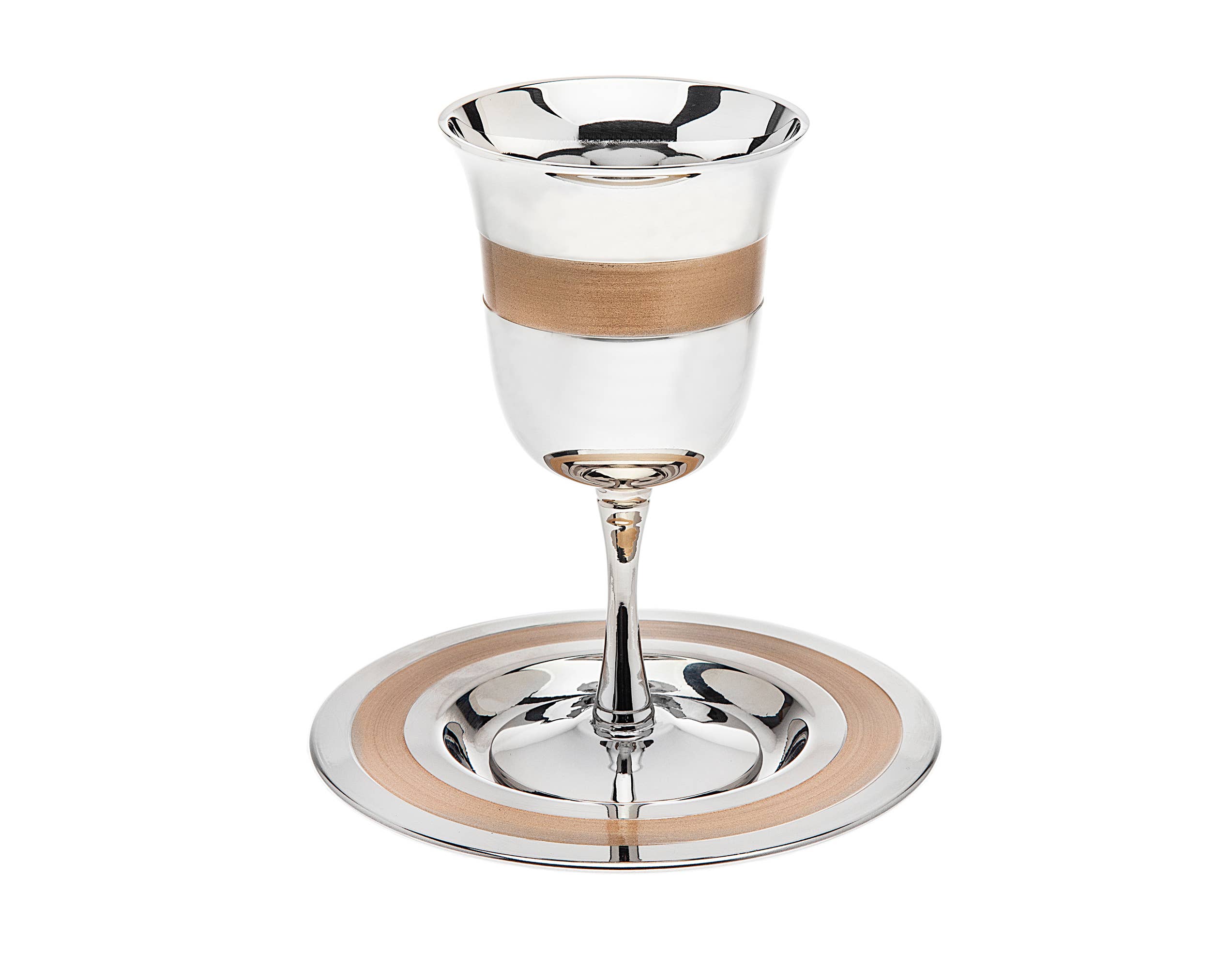 Gold Stripe Kiddush Cup - Judaica