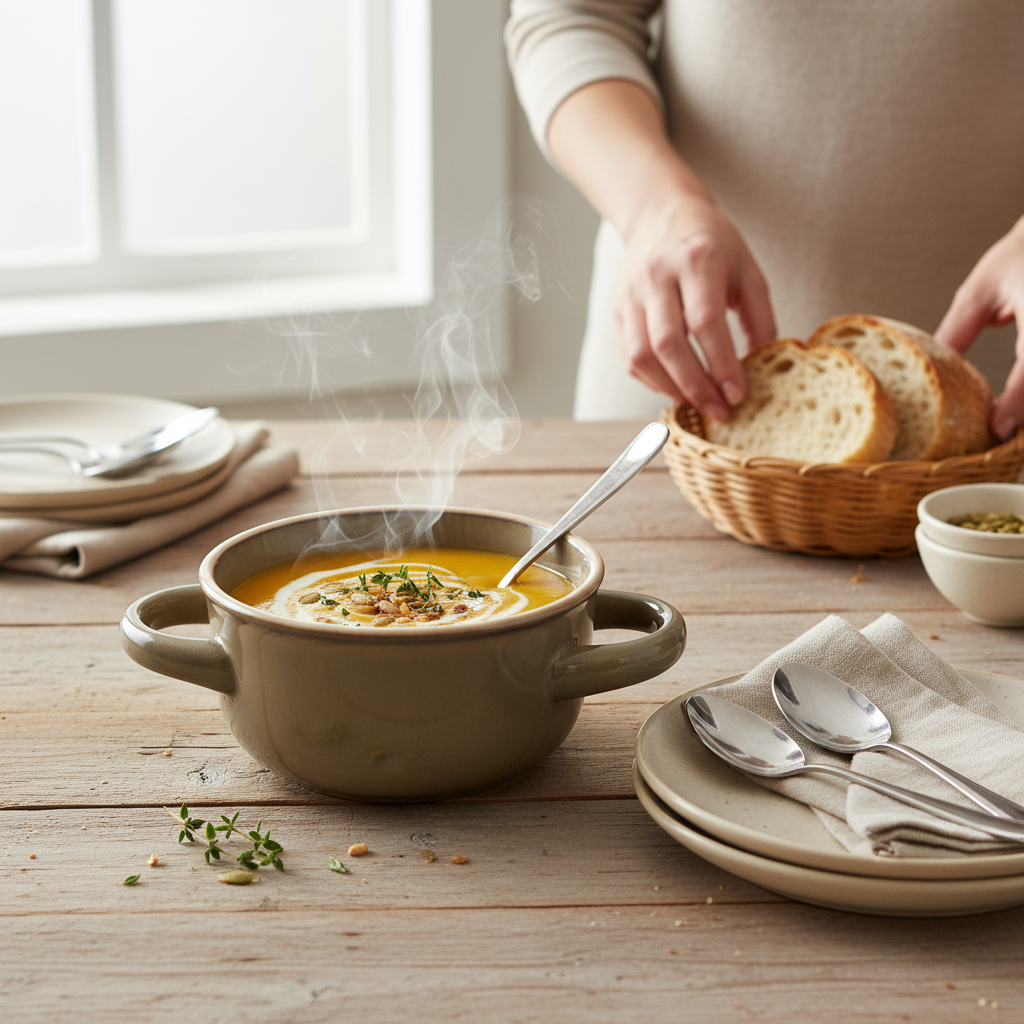 VIKKO Alpine Serving Bowl with Handles in Brown, 15 oz