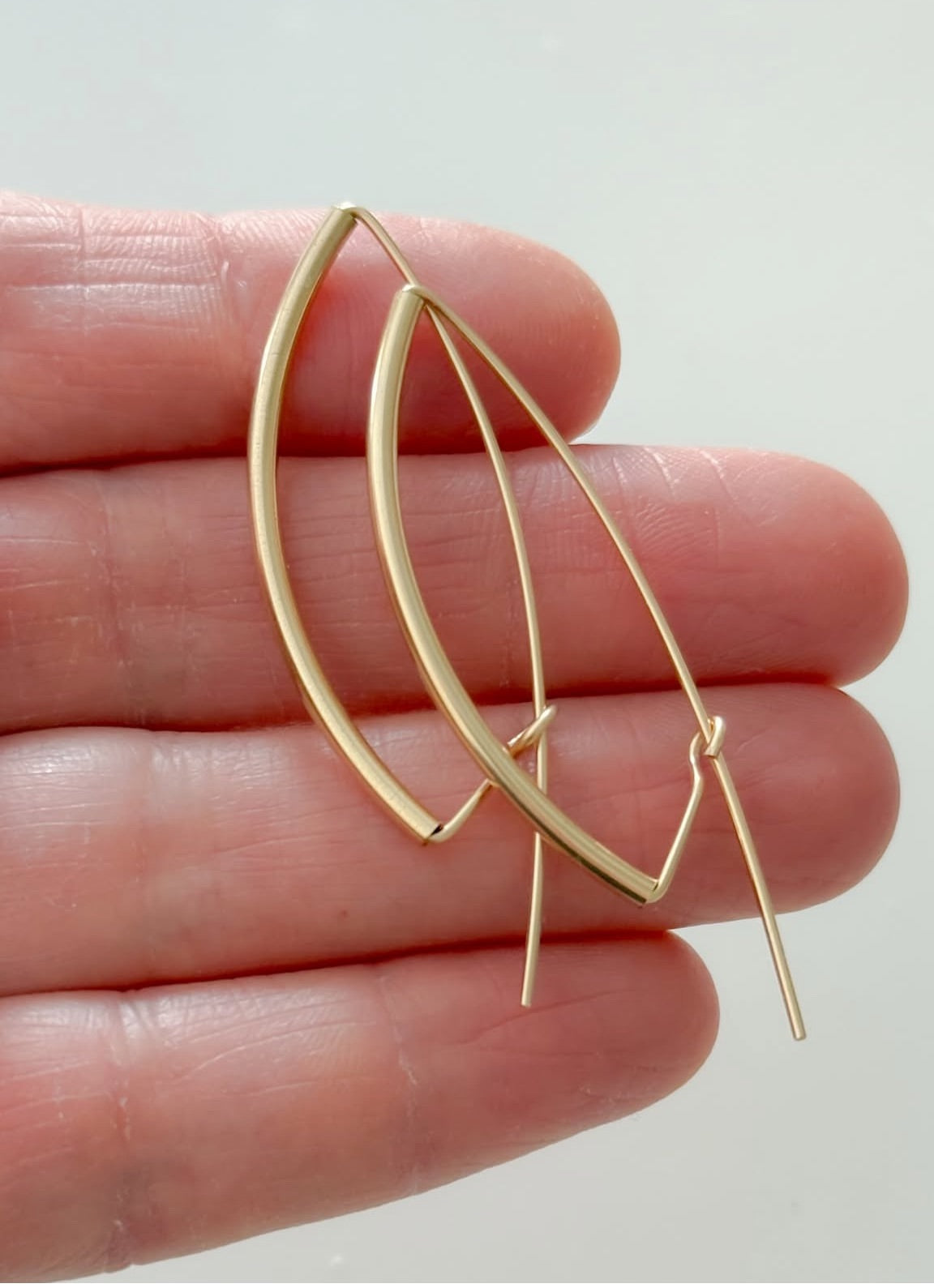 MATTE PORCELAIN Crescent Curve Earrings