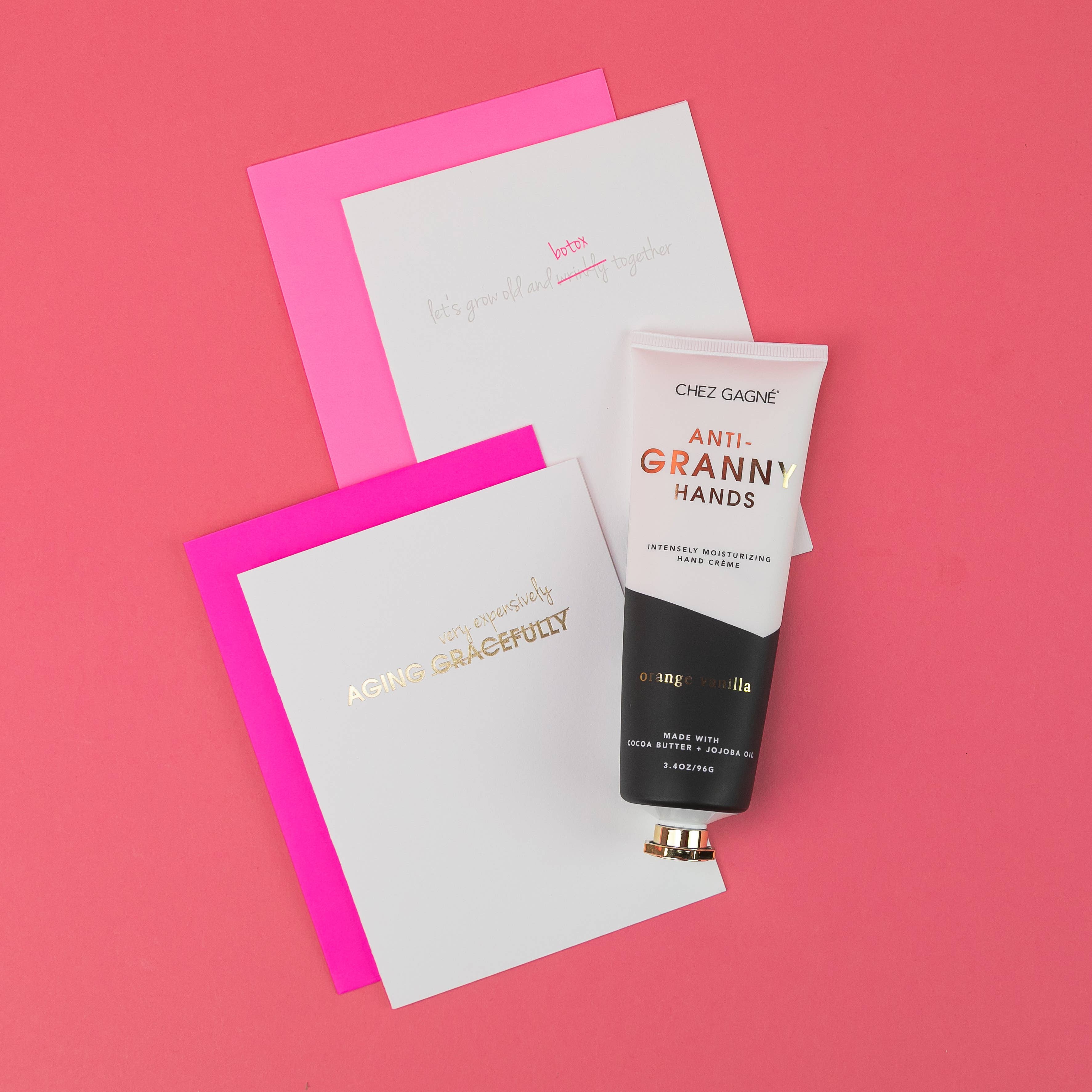 Grow Old & Botox Birthday Letterpress Greeting Card