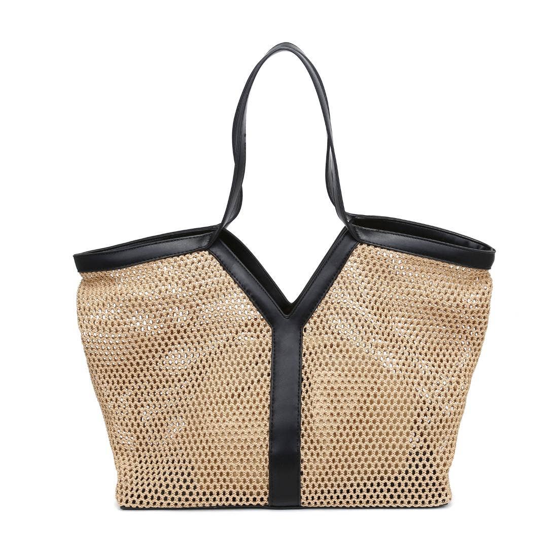 Nanette Tote: Natural Black