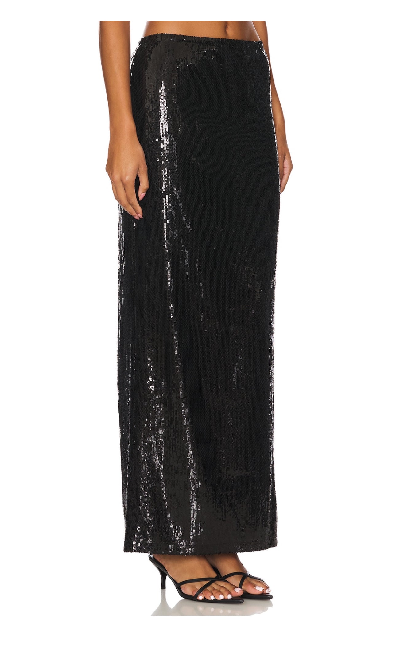 LNA Elettra Sequin Column Skirt
