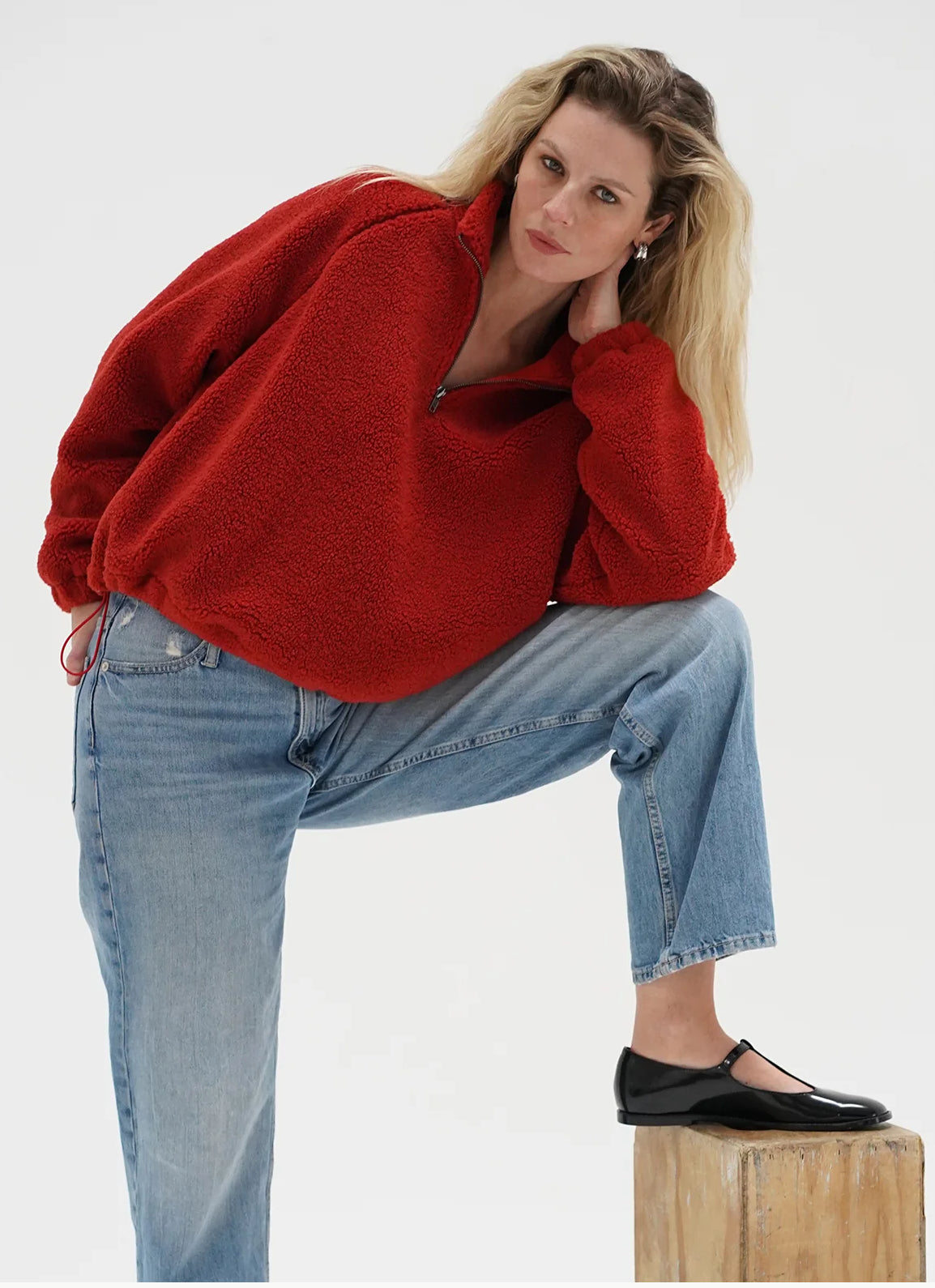 BRISTOL SHERPA HALF ZIP - CAYENNE