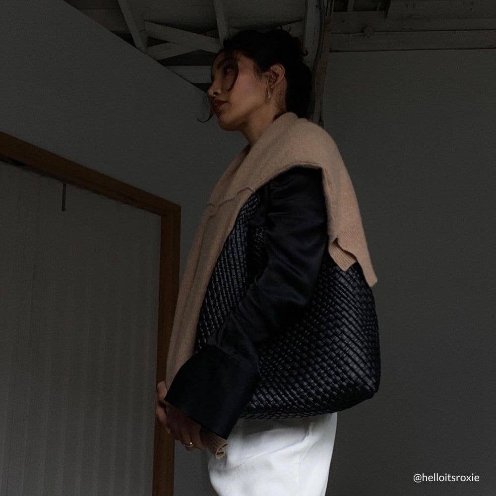 *PREORDER* MELIE BIANCO Johanna Black Recycled Vegan Shoulder Bag