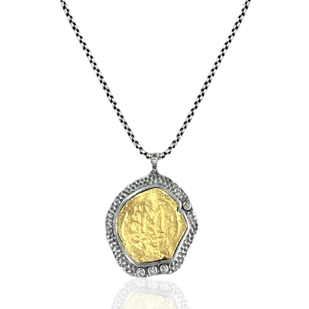 TAT2 DESIGNS Long Vintage Silver Molat Necklace