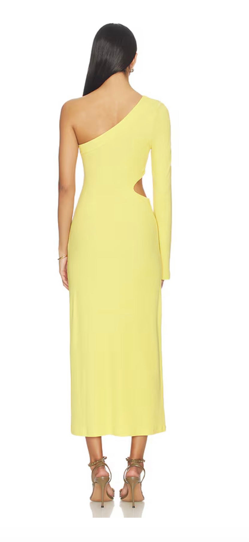 LNA Holden Rib One Shoulder Dress