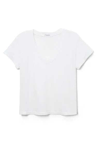 PERFECT WHITE TEE Hendrix Cotton Boxy V Neck Tee