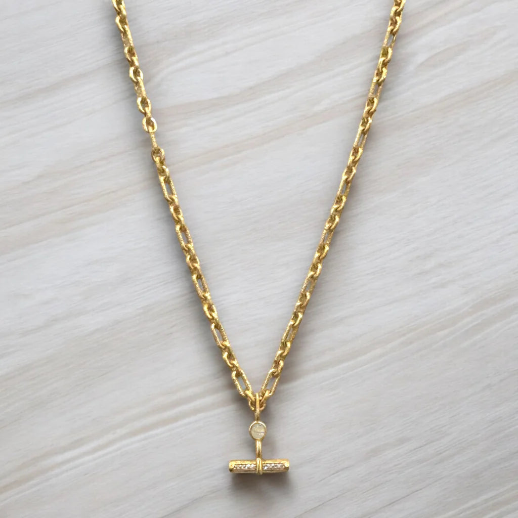 TAT2 DESIGNS Mini Gold Halo Byron Toggle Necklace