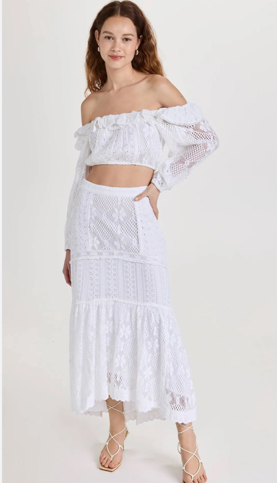 Love Shack Fancy Dorabella Crop Top