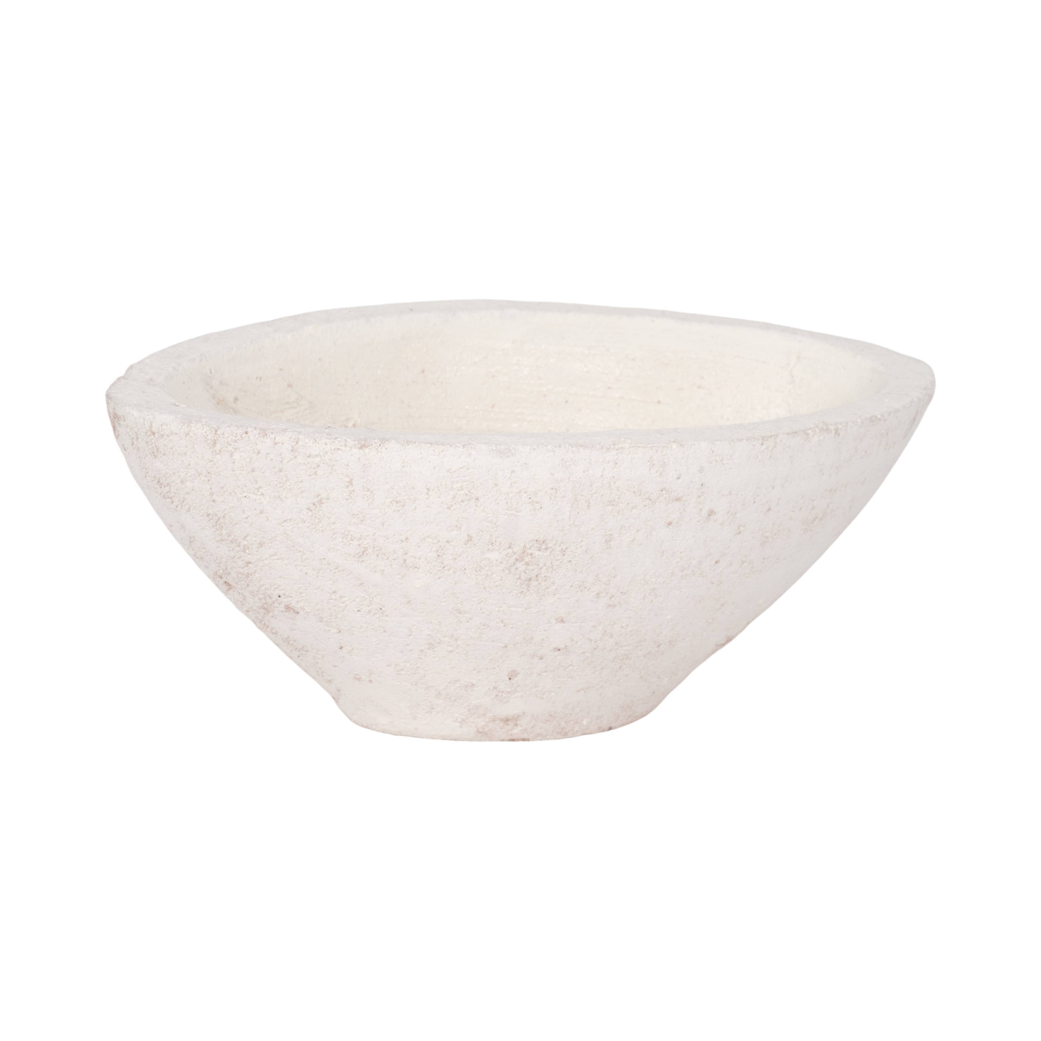 Bowl - White Artisanal Terracotta, 10 in.