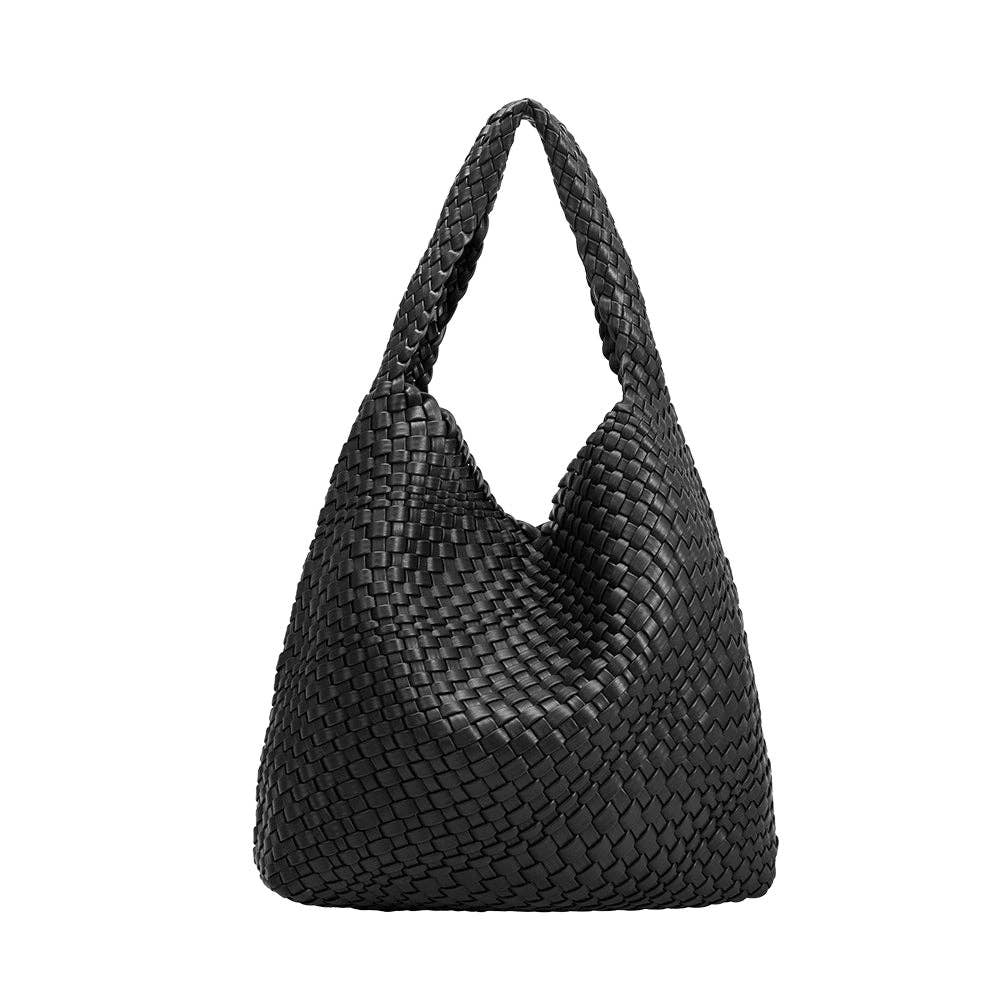 *PREORDER* MELIE BIANCO Johanna Black Recycled Vegan Shoulder Bag