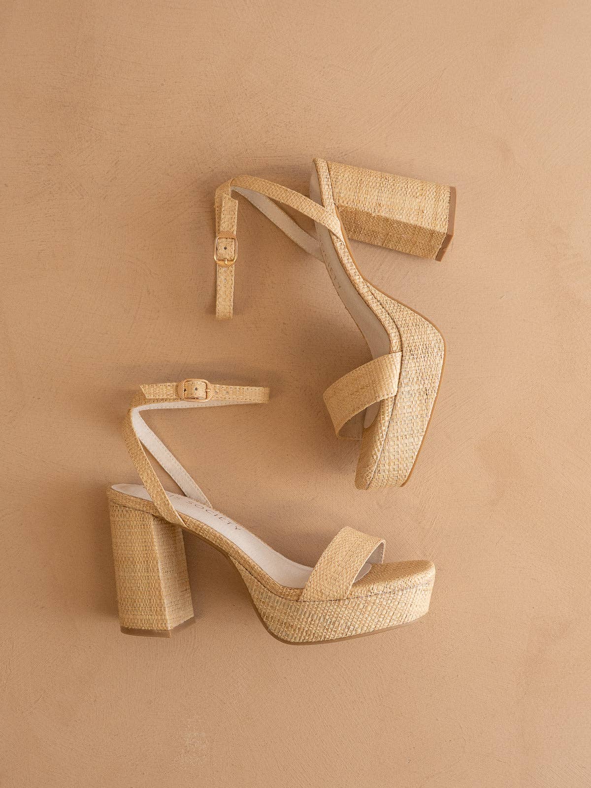 The Olympia | Natural Raffia Platform Heel: NATURAL / 6.5