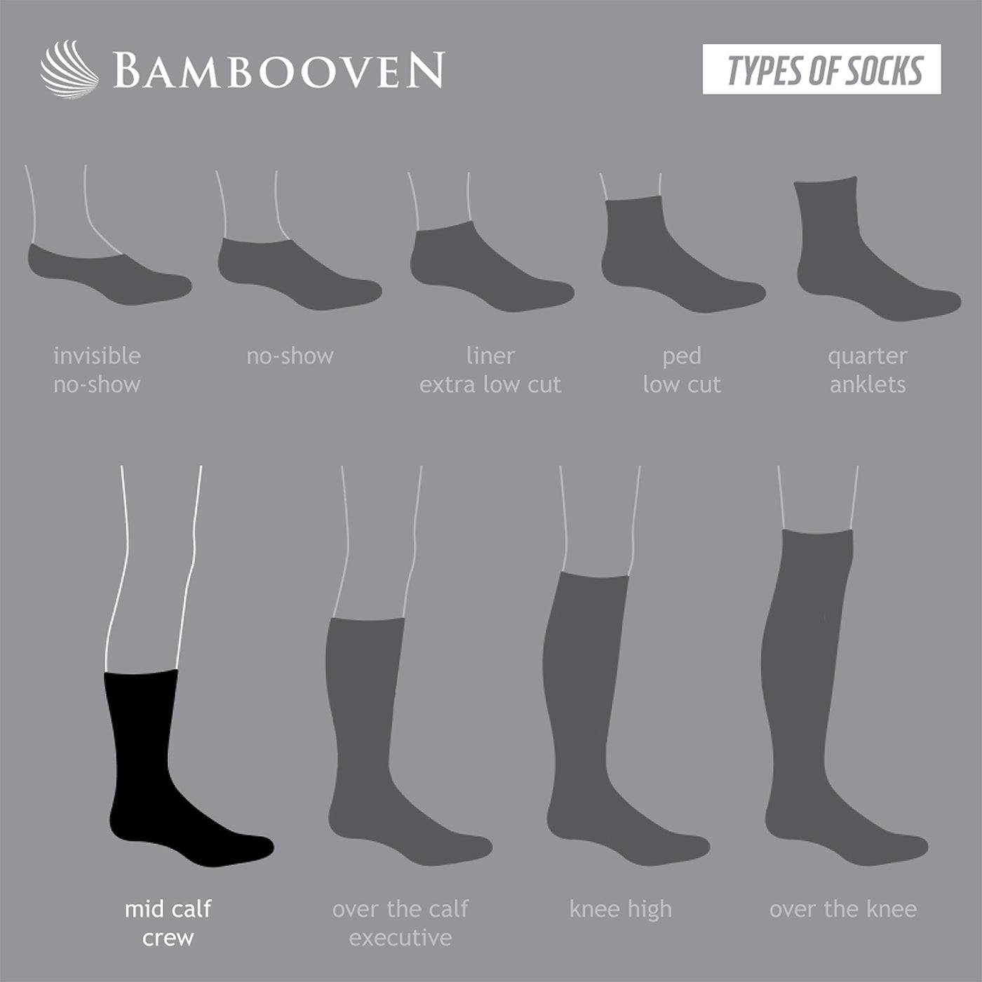 Men’s Bamboo Lightweight Dress & Trouser Socks 8-Pack - 543