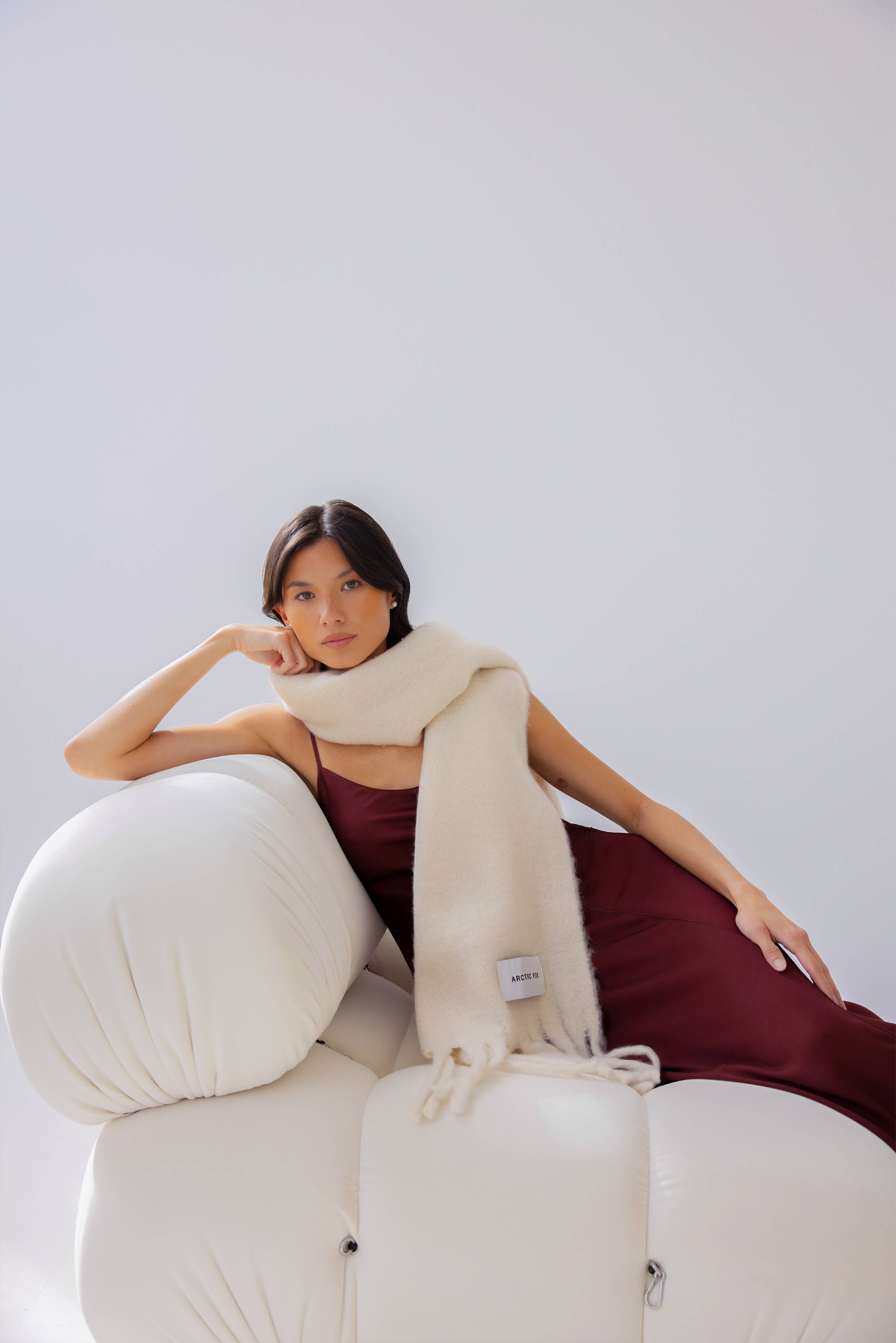 The Reykjavik Scarf - 100% Recycled - Pebble Beige - FW25