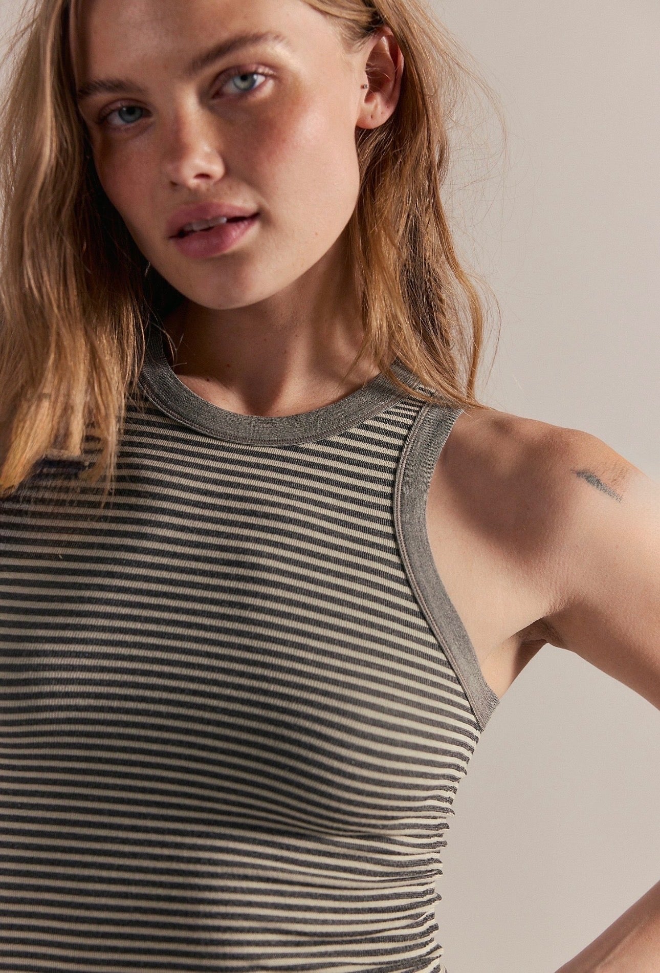 FREE PEOPLE So Soft Seamless Module Stripe Tank