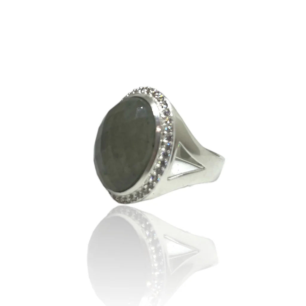 TAT2 DESIGNS Satin Silver Labradorite Forté Ring