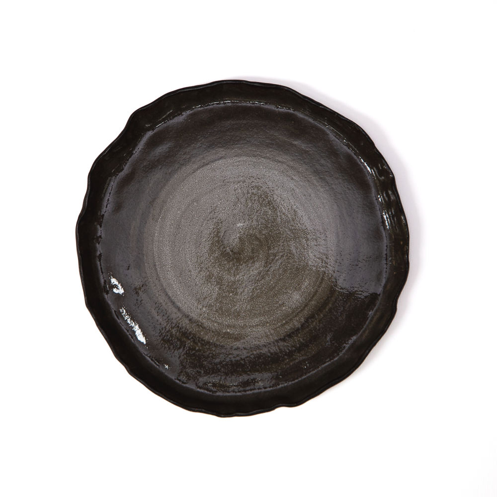 Kirti Sheoran Studio— Platter Set black Ruffle