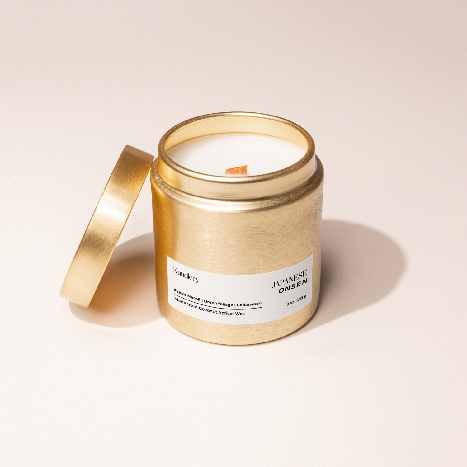 Japanese Onsen | Bergamot Neroli Cedarwood | Luxury Candle: 9 oz / Wood Wick