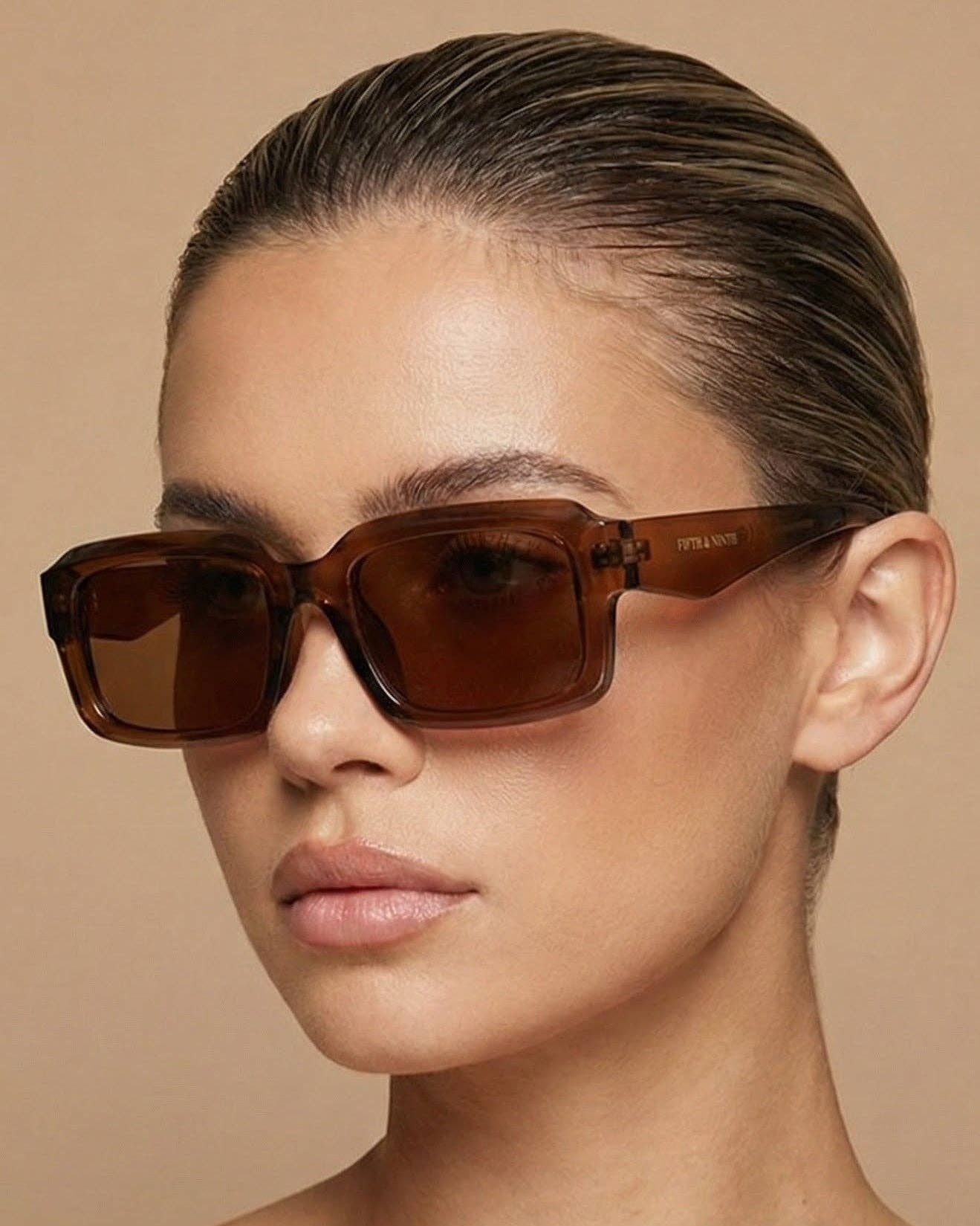 Danni Polarized Sunglasses: Brown