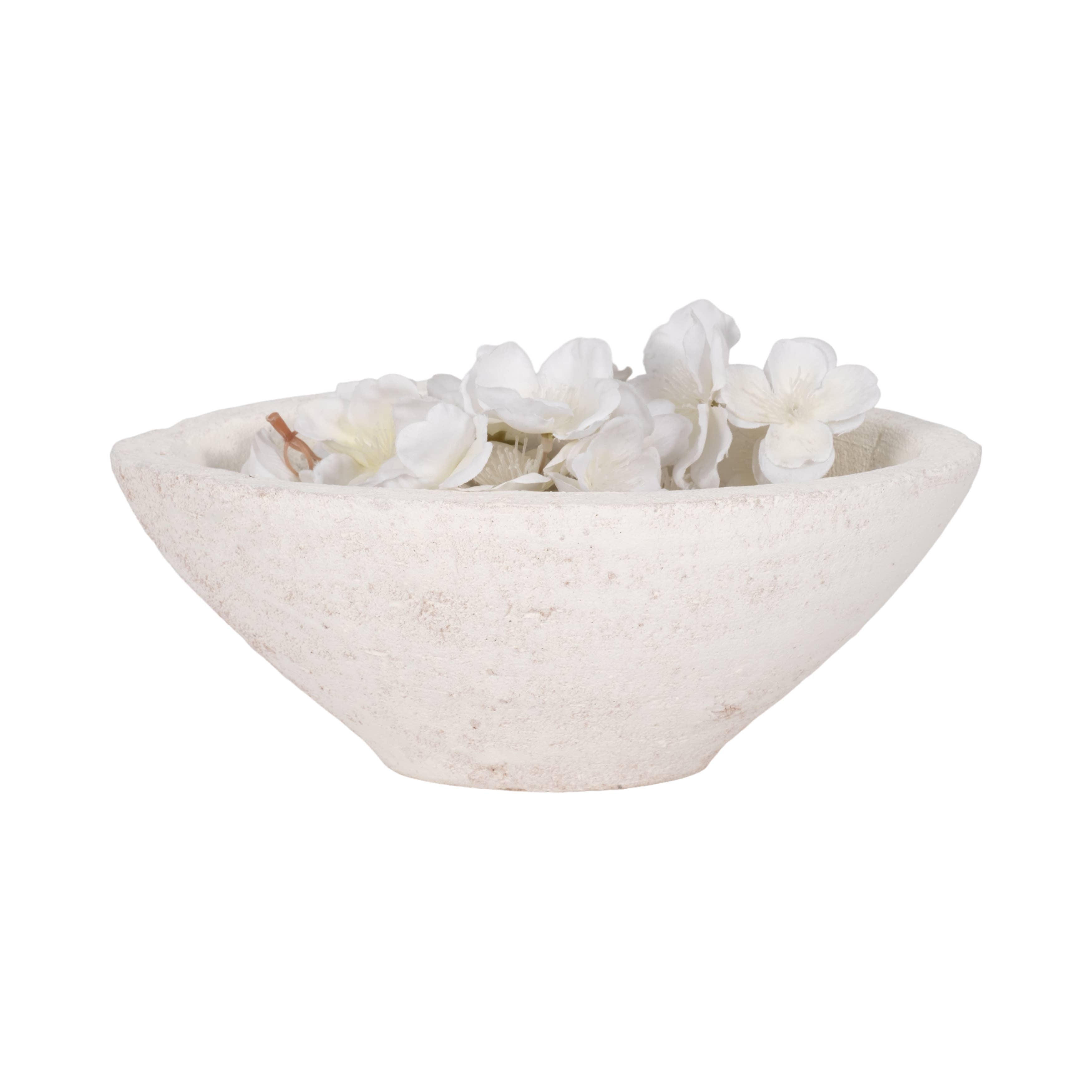 Bowl - White Artisanal Terracotta, 10 in.
