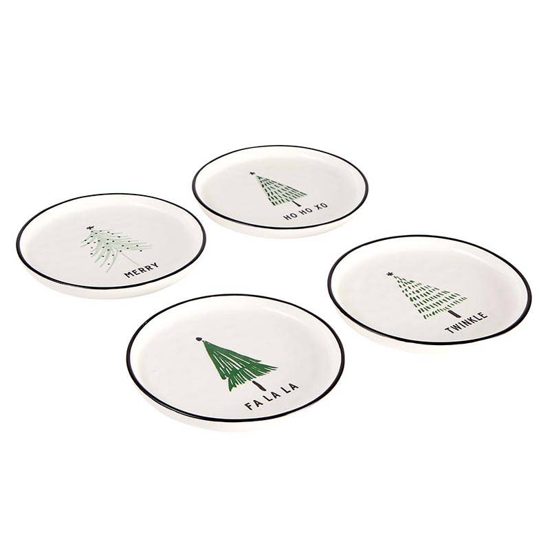 Santa Barbara Design Studio by
Creative Brands Green Holiday Dishes - Trees - Set of 4