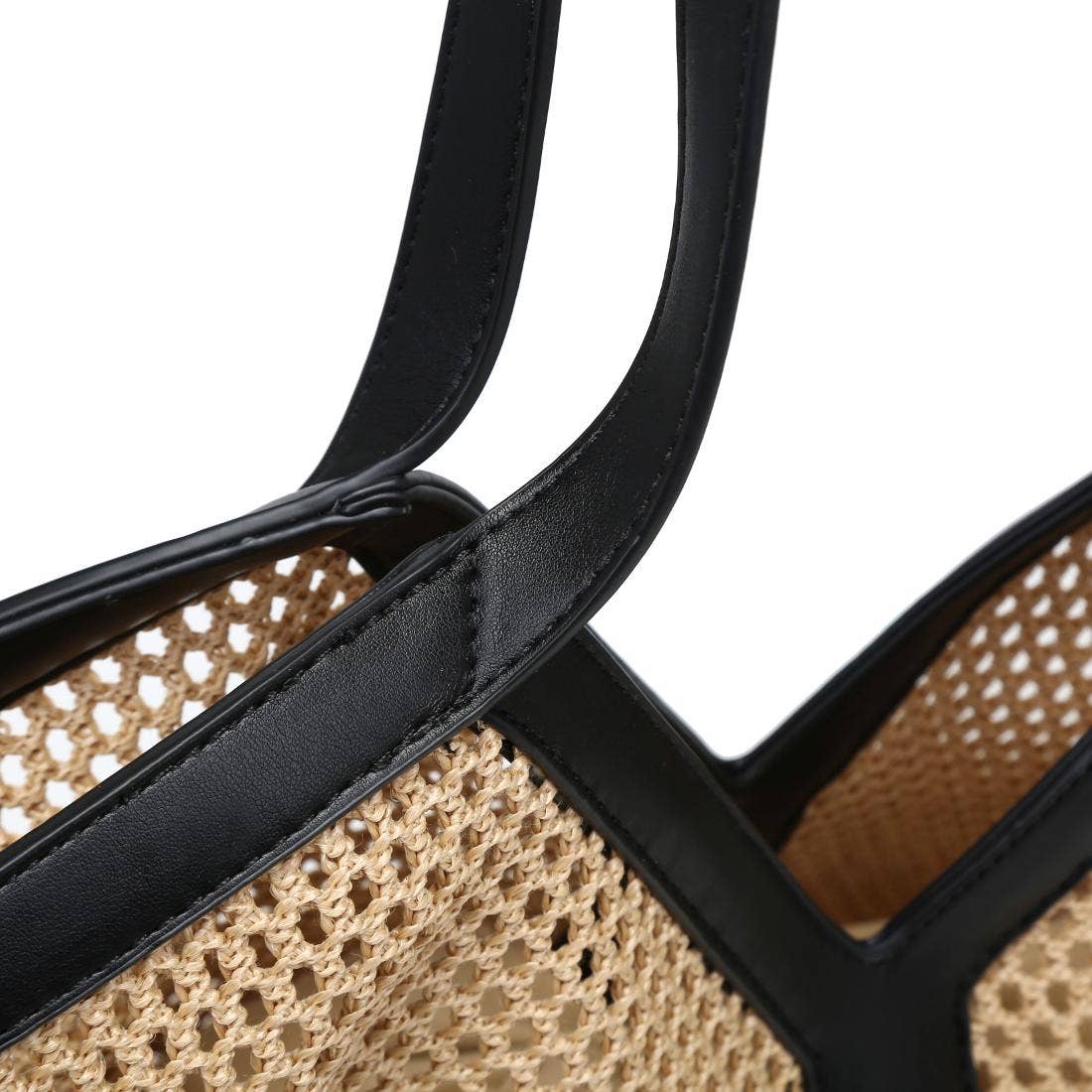 Nanette Tote: Natural Black