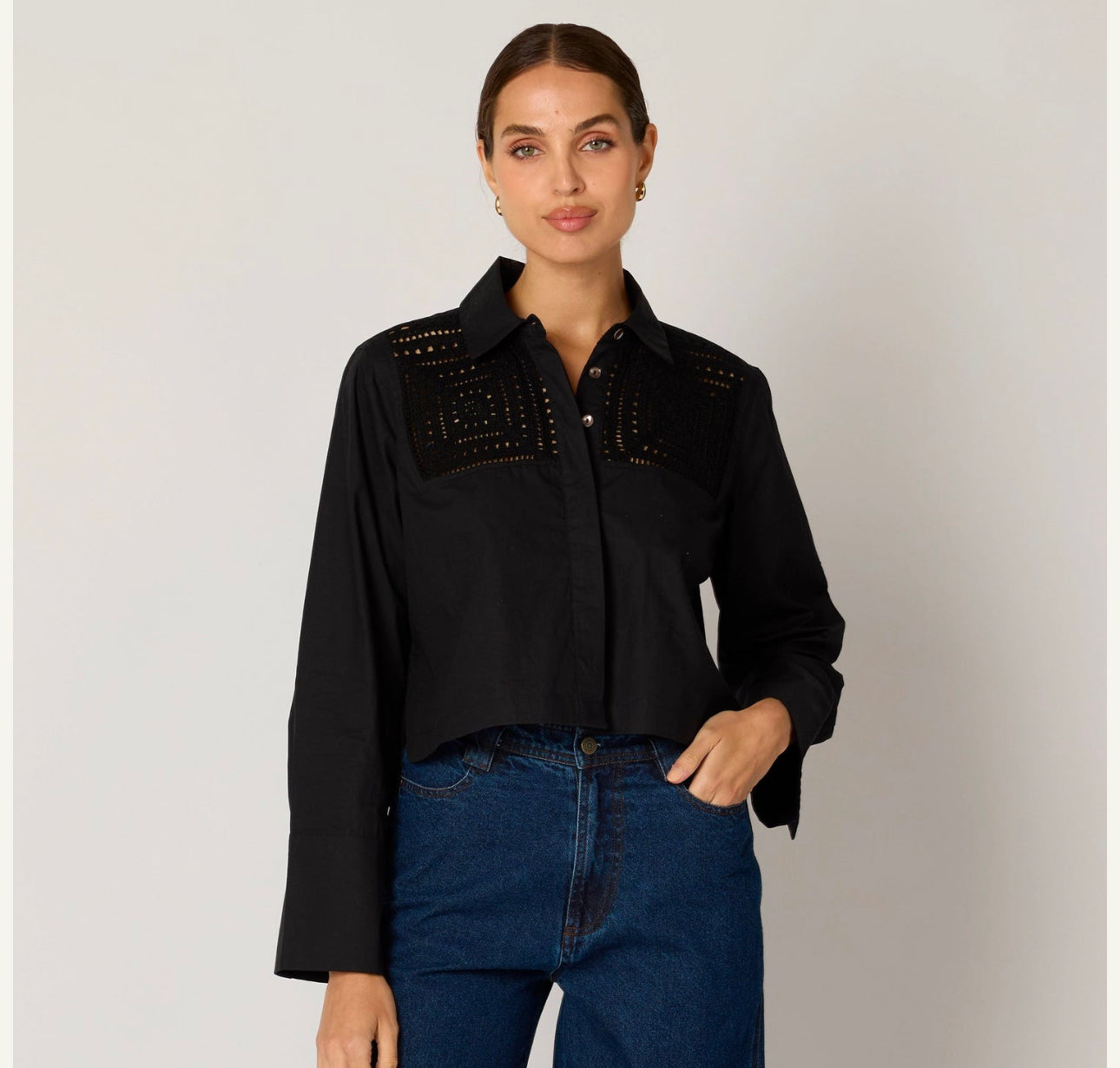 CLEOBELLA Sierra Blouse- Black Women's Top