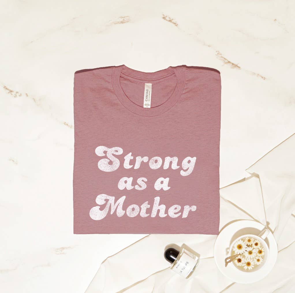 STRONG AS A MOTHER  Graphic T-Shirt: VINTAGE WHITE / M