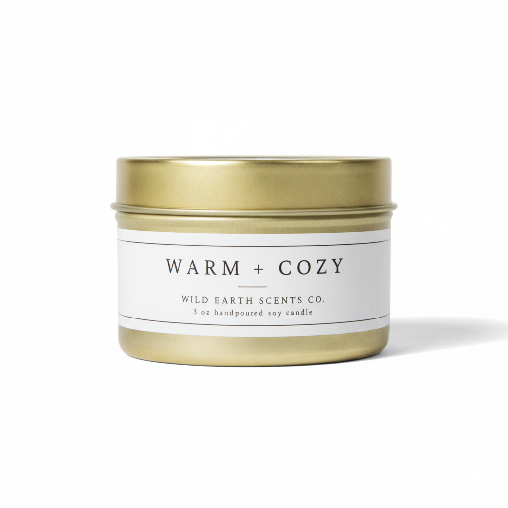 Warm + Cozy Orange Clove Tin Candle