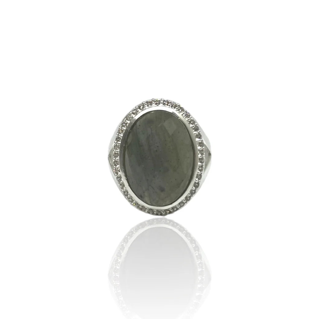 TAT2 DESIGNS Satin Silver Labradorite Forté Ring