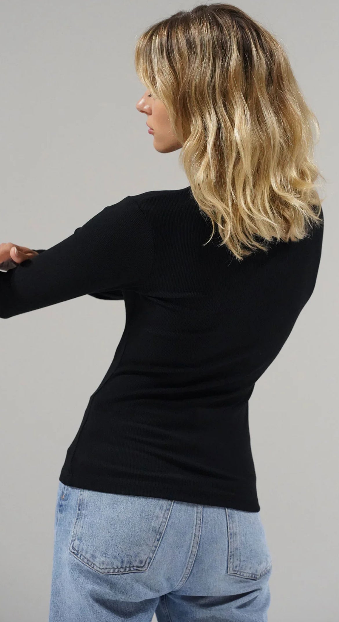 LNA Dalston Ribbed Long Sleeve- Top