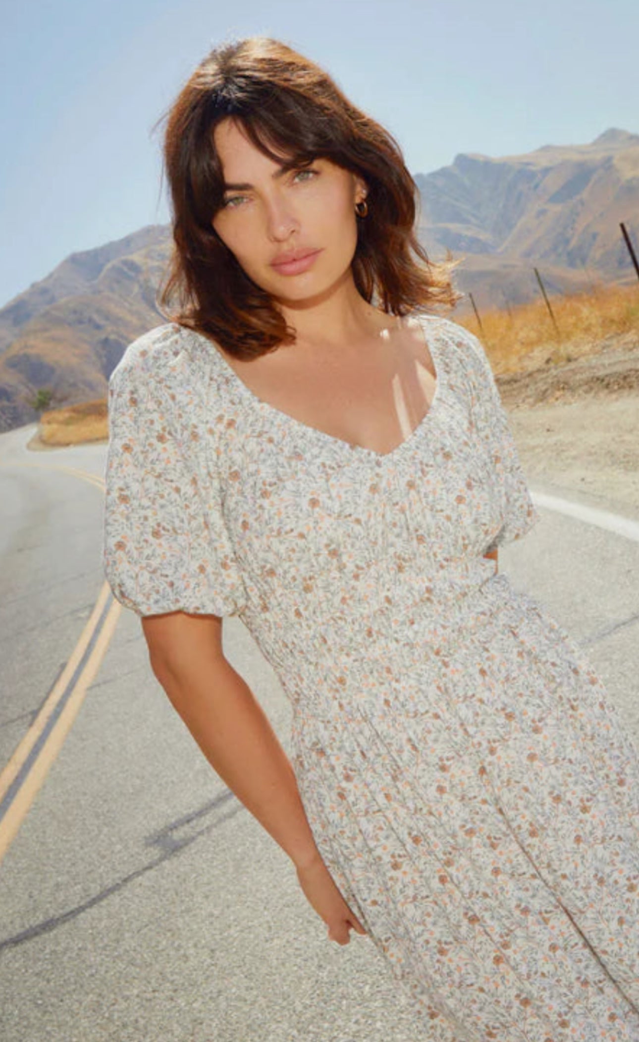 NATION LTD Fabia Shirred Midi