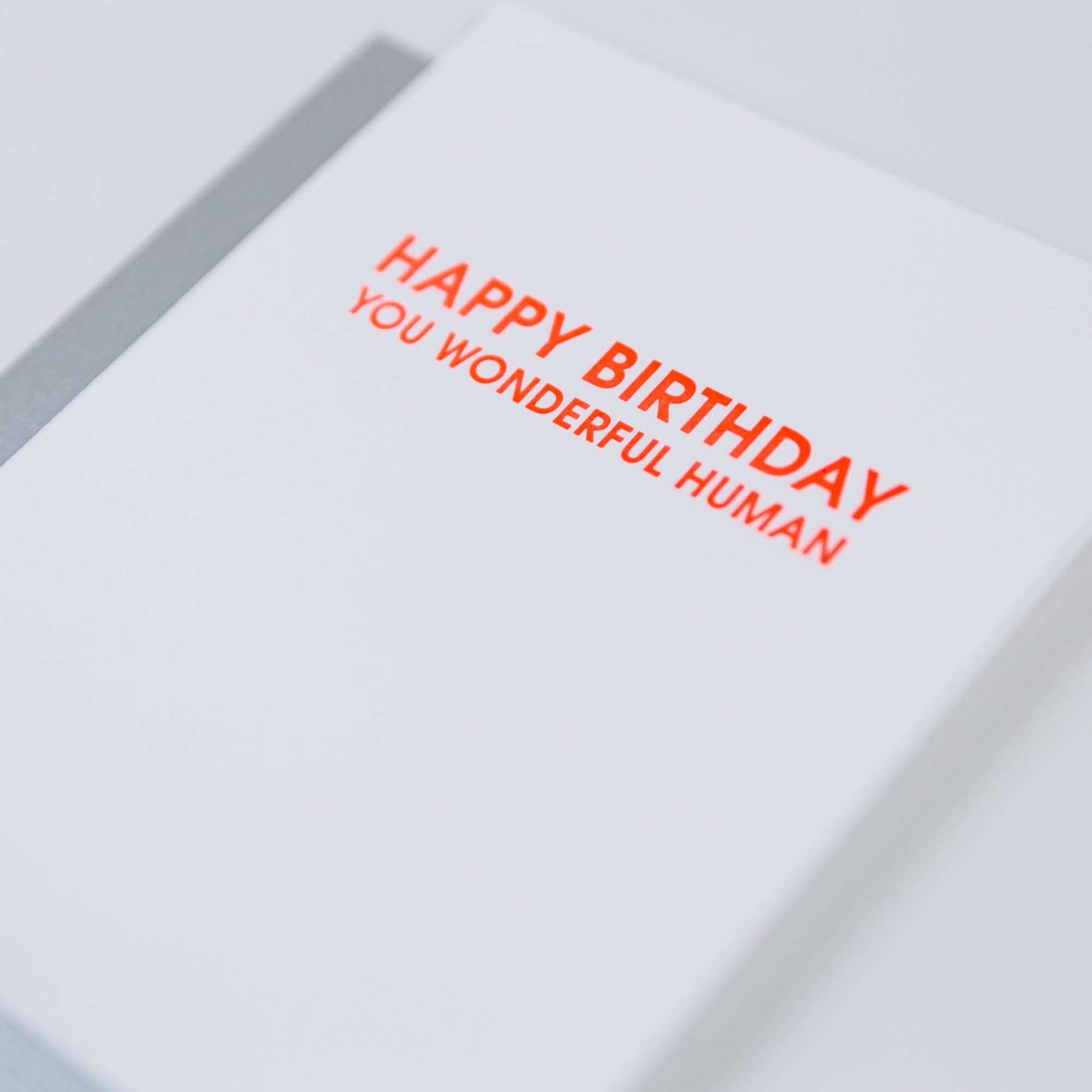 CHEZ GAGNE Wonderful Human Birthday Letterpress Birthday Greeting Card