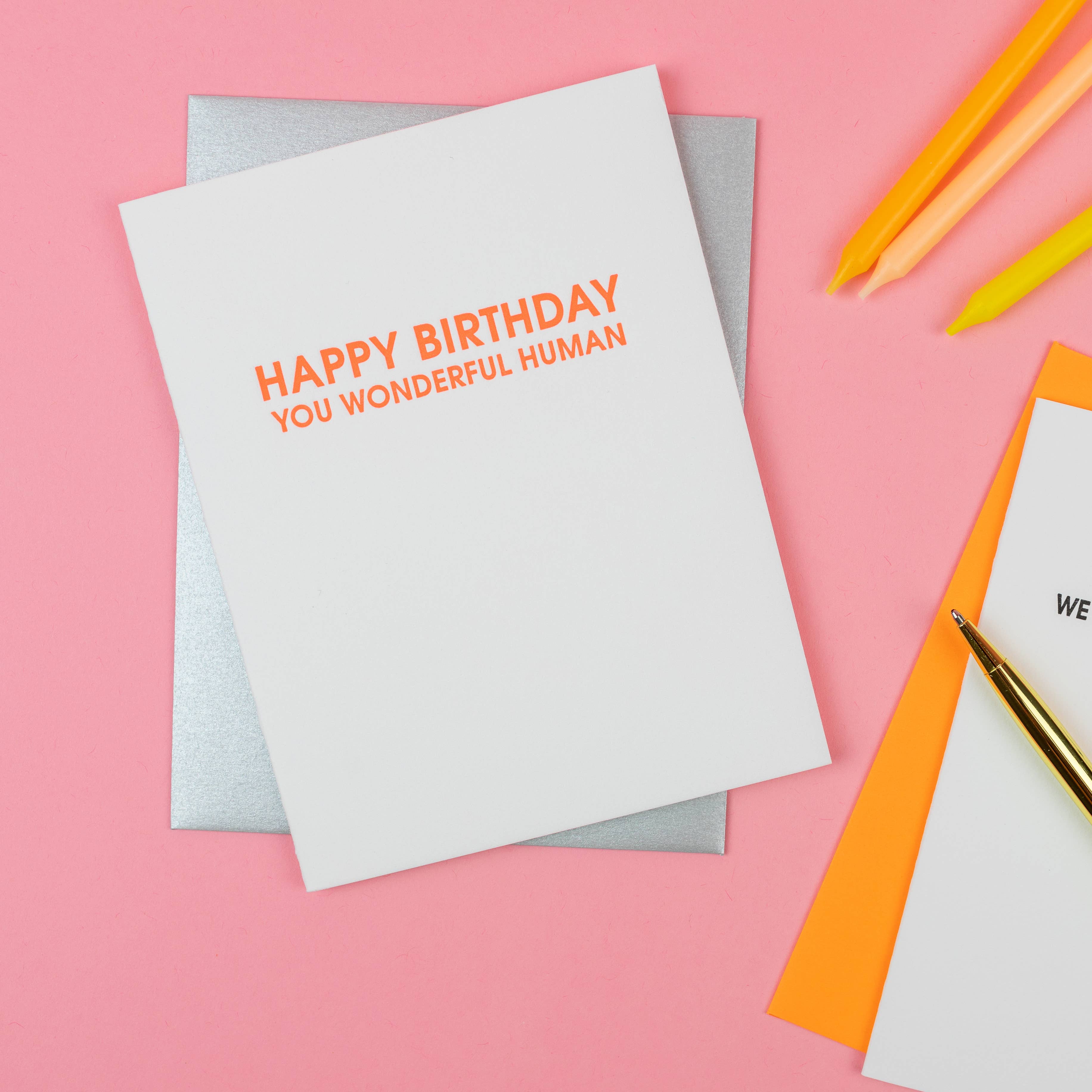 CHEZ GAGNE Wonderful Human Birthday Letterpress Birthday Greeting Card