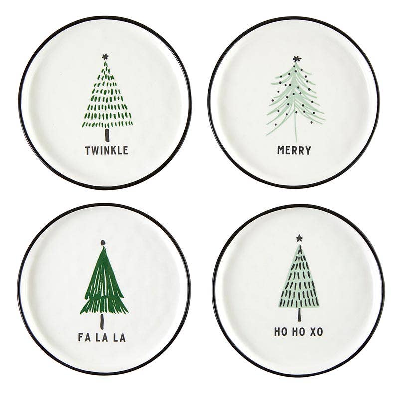 Santa Barbara Design Studio by
Creative Brands Green Holiday Dishes - Trees - Set of 4