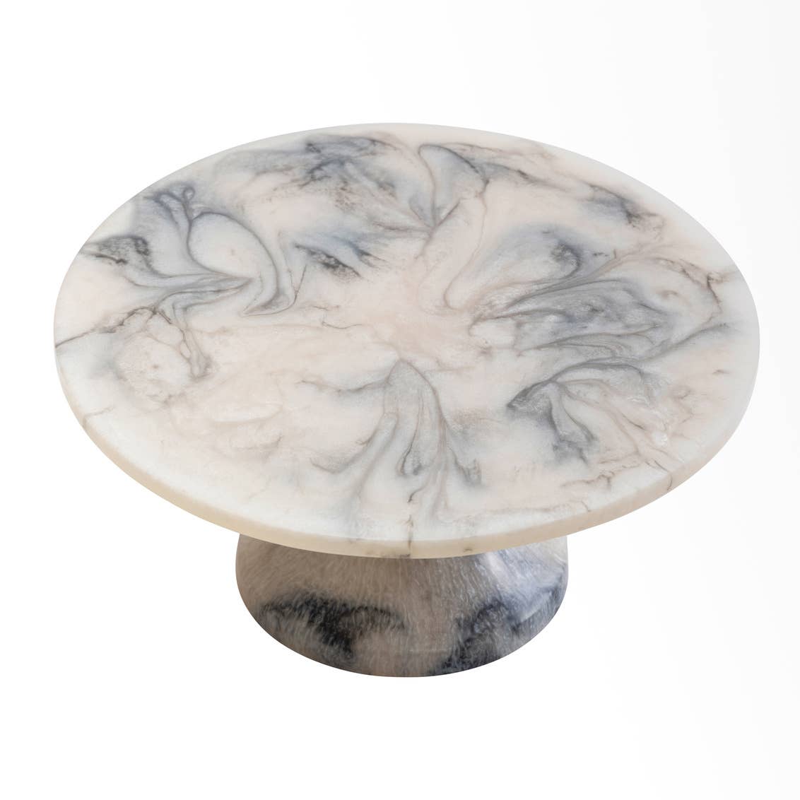 Lucente Resin Matte Grey Cake Plate