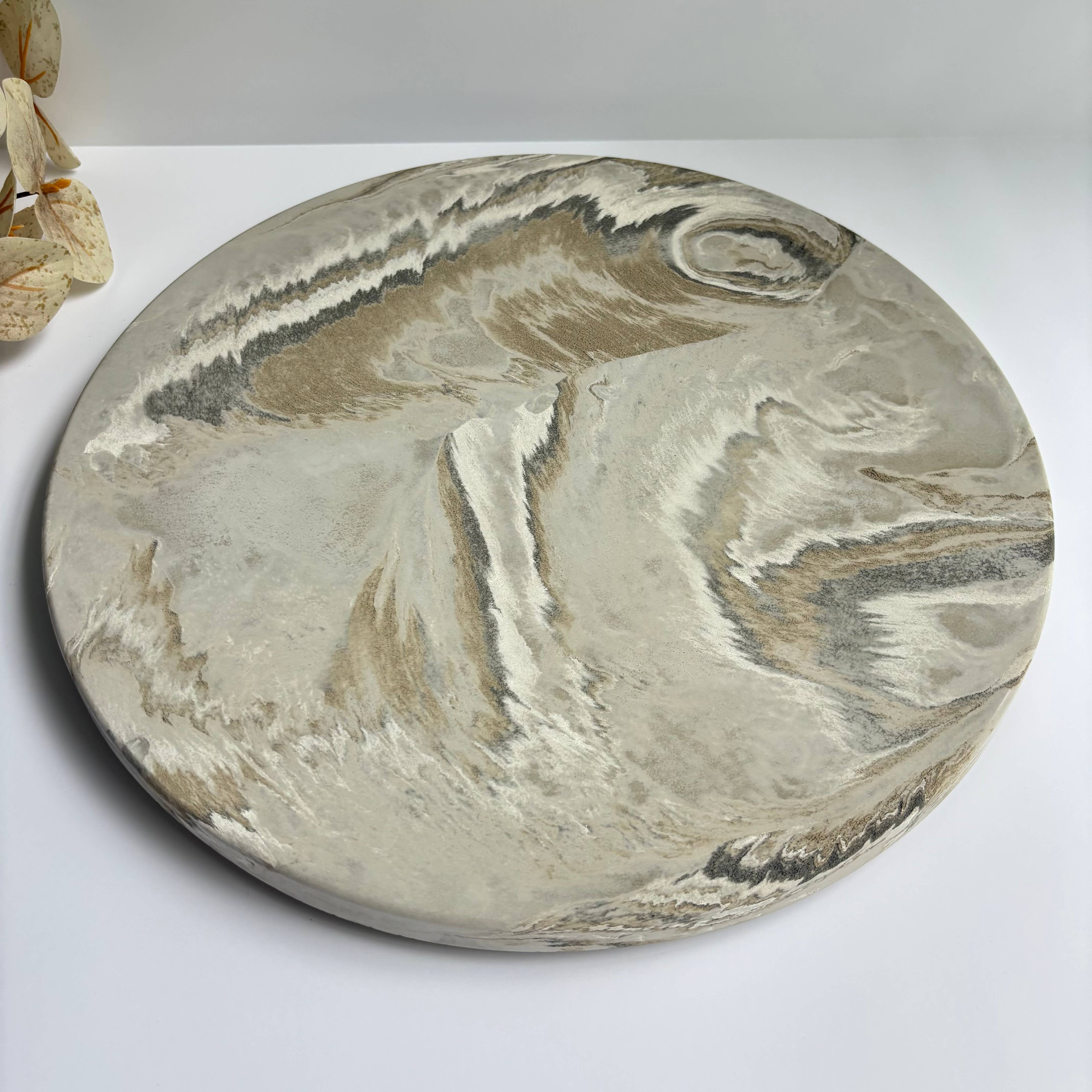 FANCY CONCRETE Lazy Susan 14" in Galactic Gray