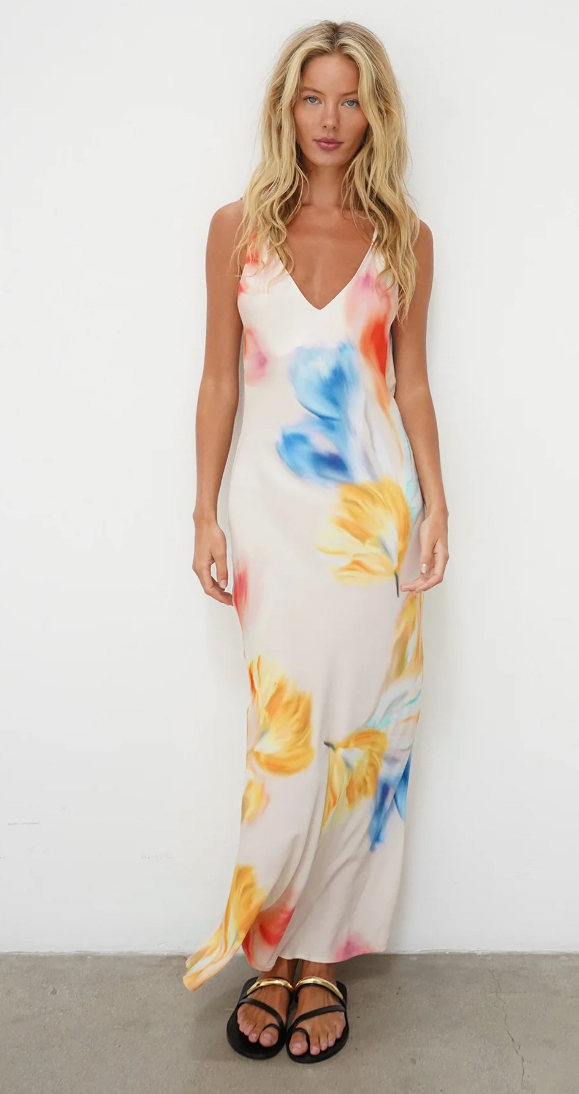 LNA Sicily V Slip Dress
