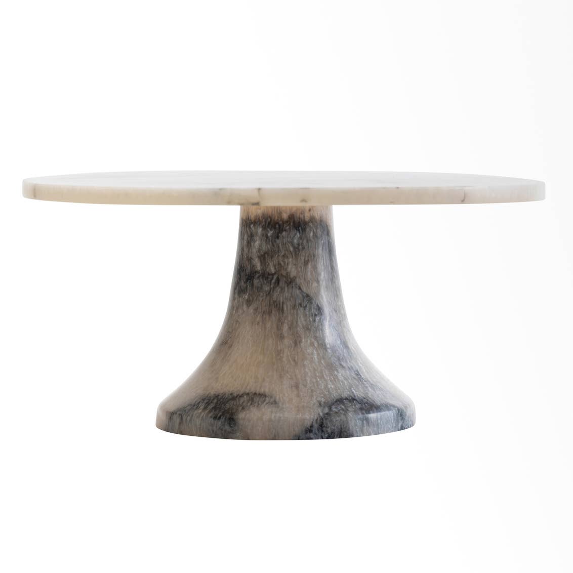 Lucente Resin Matte Grey Cake Plate