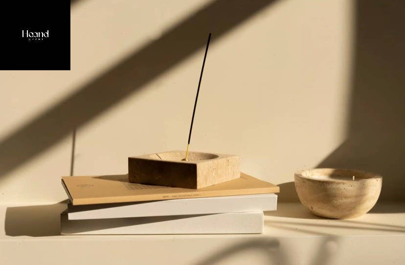 Hand Craft Large Candle Bowl, Marble Rustic SOYWAX Scented Candle: Large