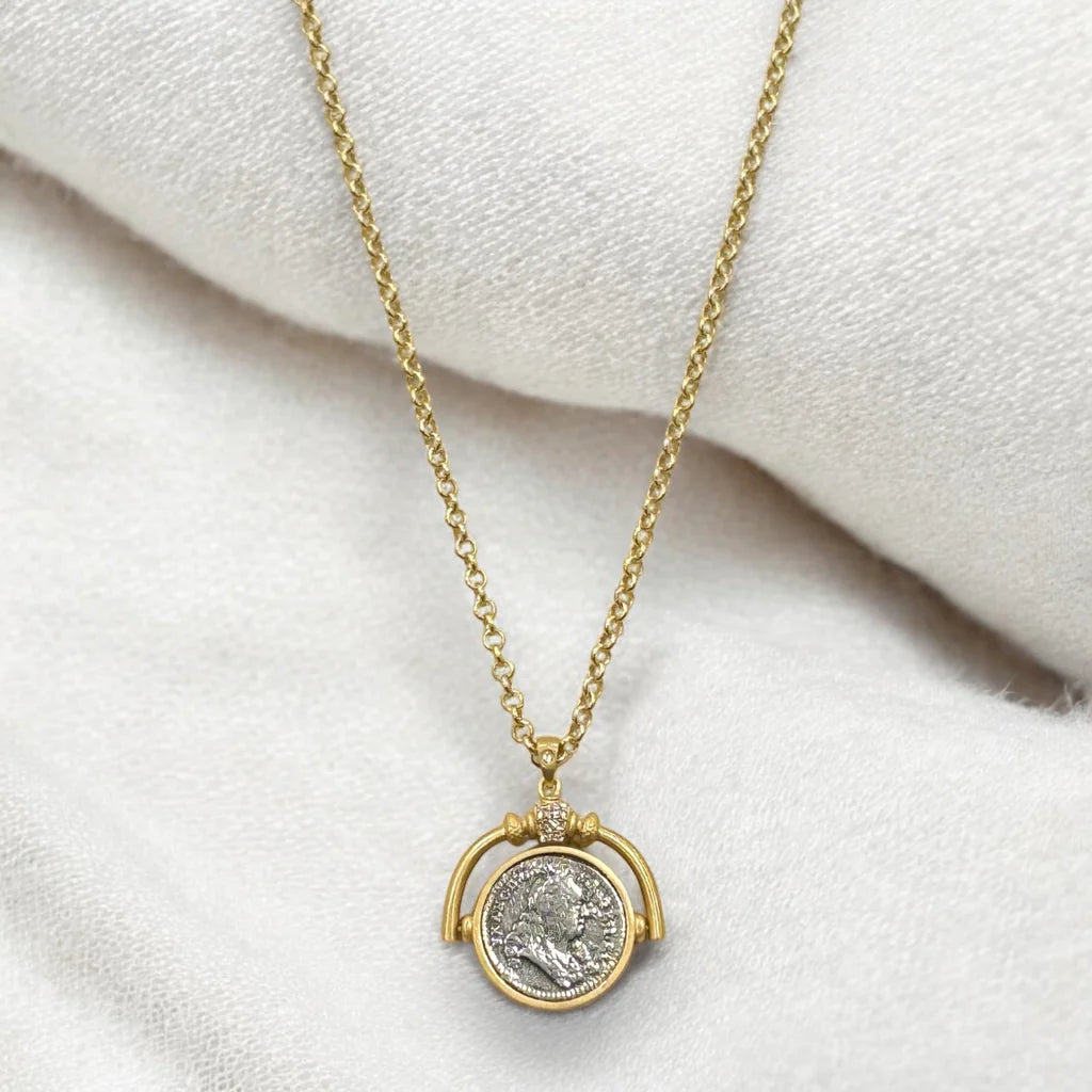TAT2 DESIGNS Gold Sol Spinner Necklace 28”-30”