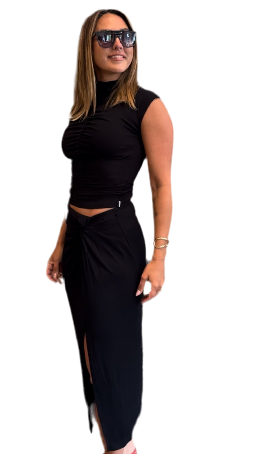 STATESIDE 2x1 Fine Ruched Sleeveless top