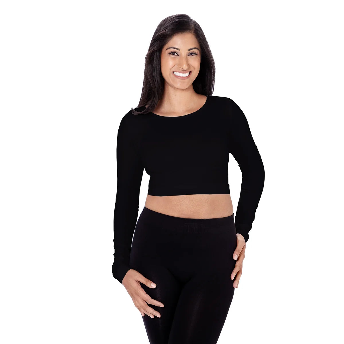 SKINNY TEES Long Sleeve Crop Top