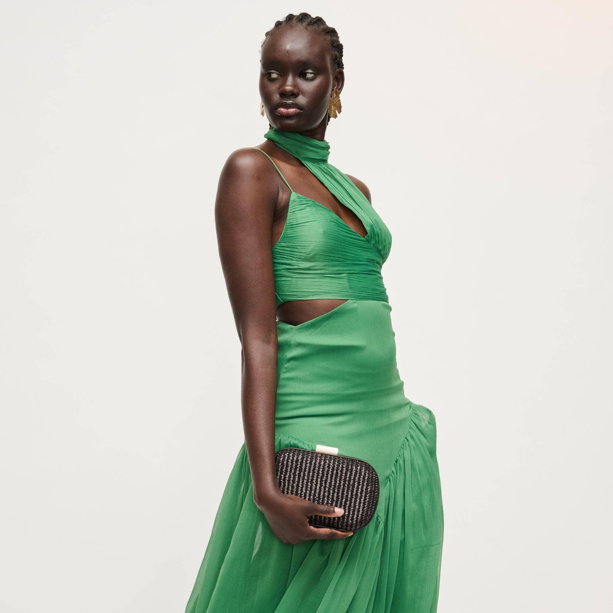Alix Evening Bag: Chocolate