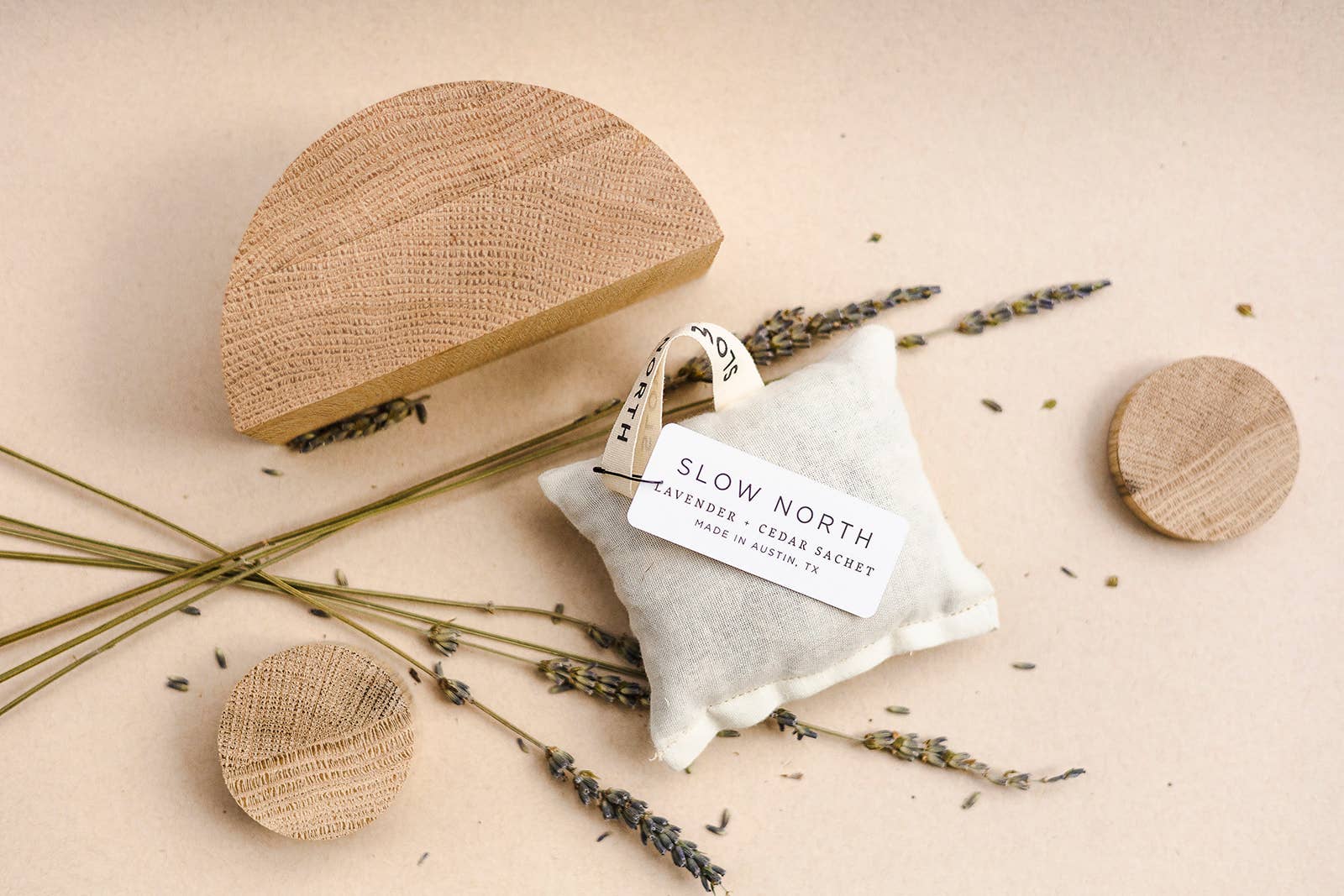 SLOW NORTH Lavender + Cedar Sachet Pouch - Cotton Natural