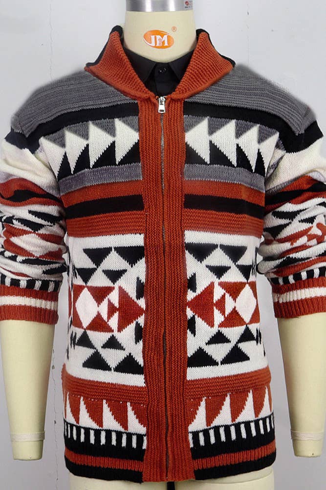 UNISHE Aztec Knitting Western Cardigan