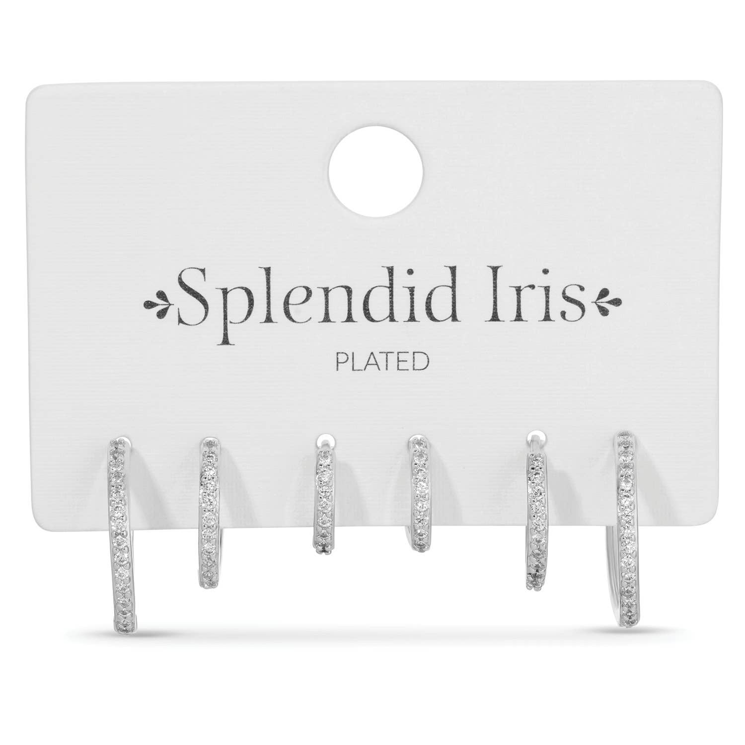 Combo 3, Delicate Pave Huggies: Gold