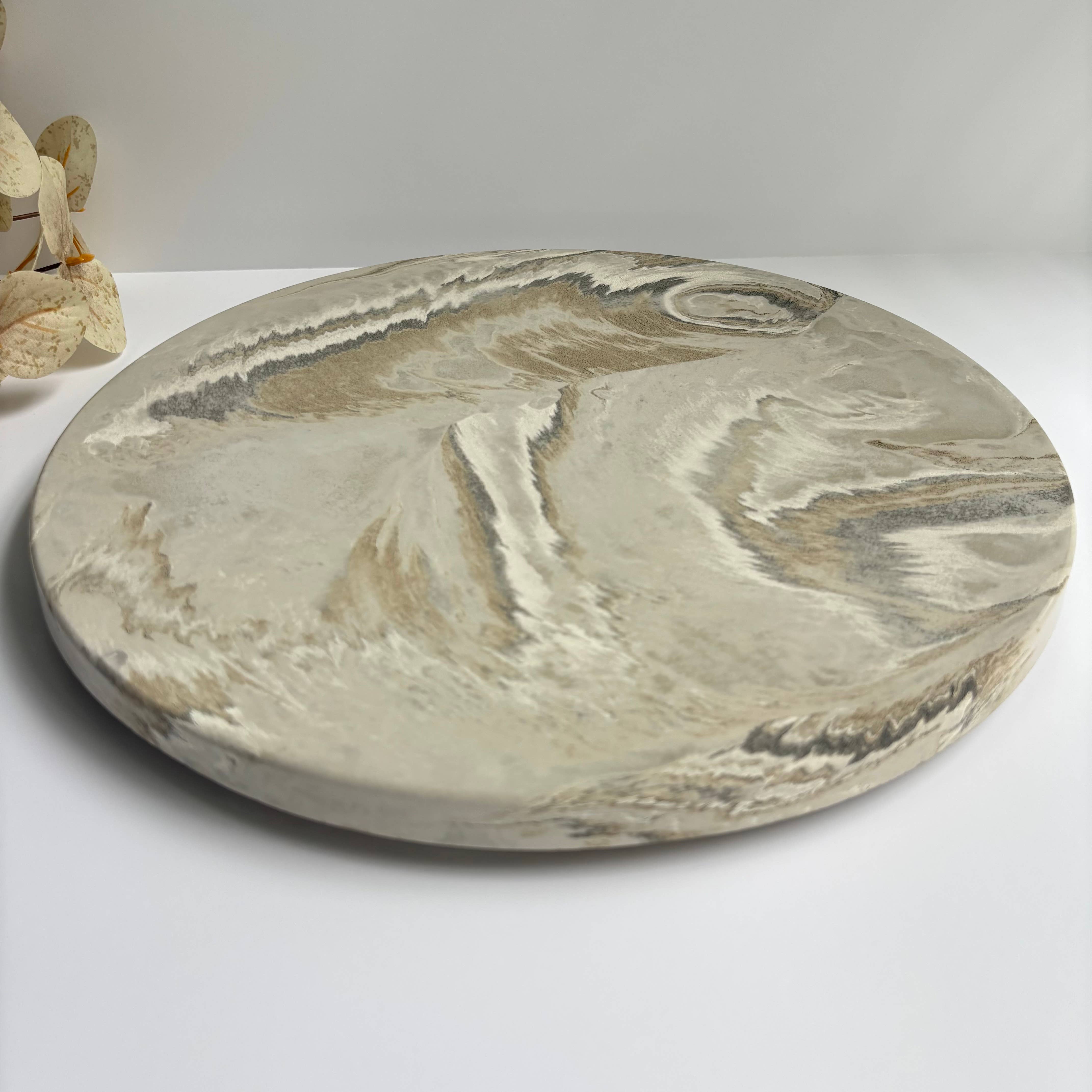 FANCY CONCRETE Lazy Susan 14" in Galactic Gray