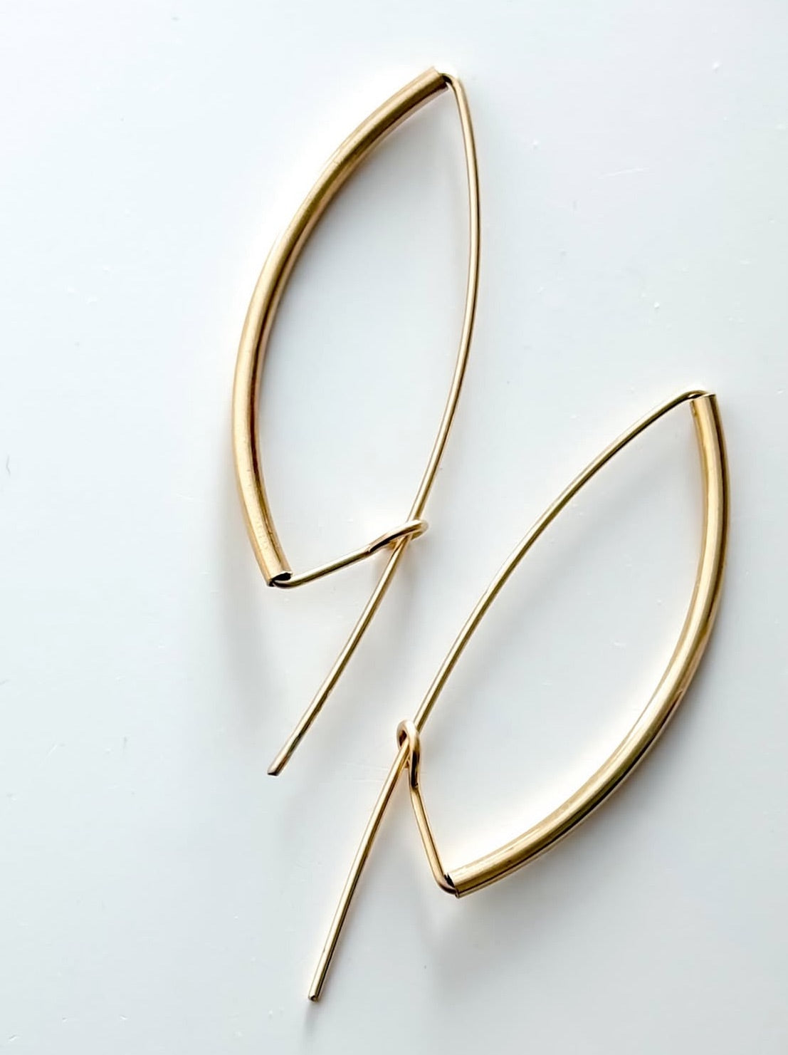 MATTE PORCELAIN Crescent Curve Earrings