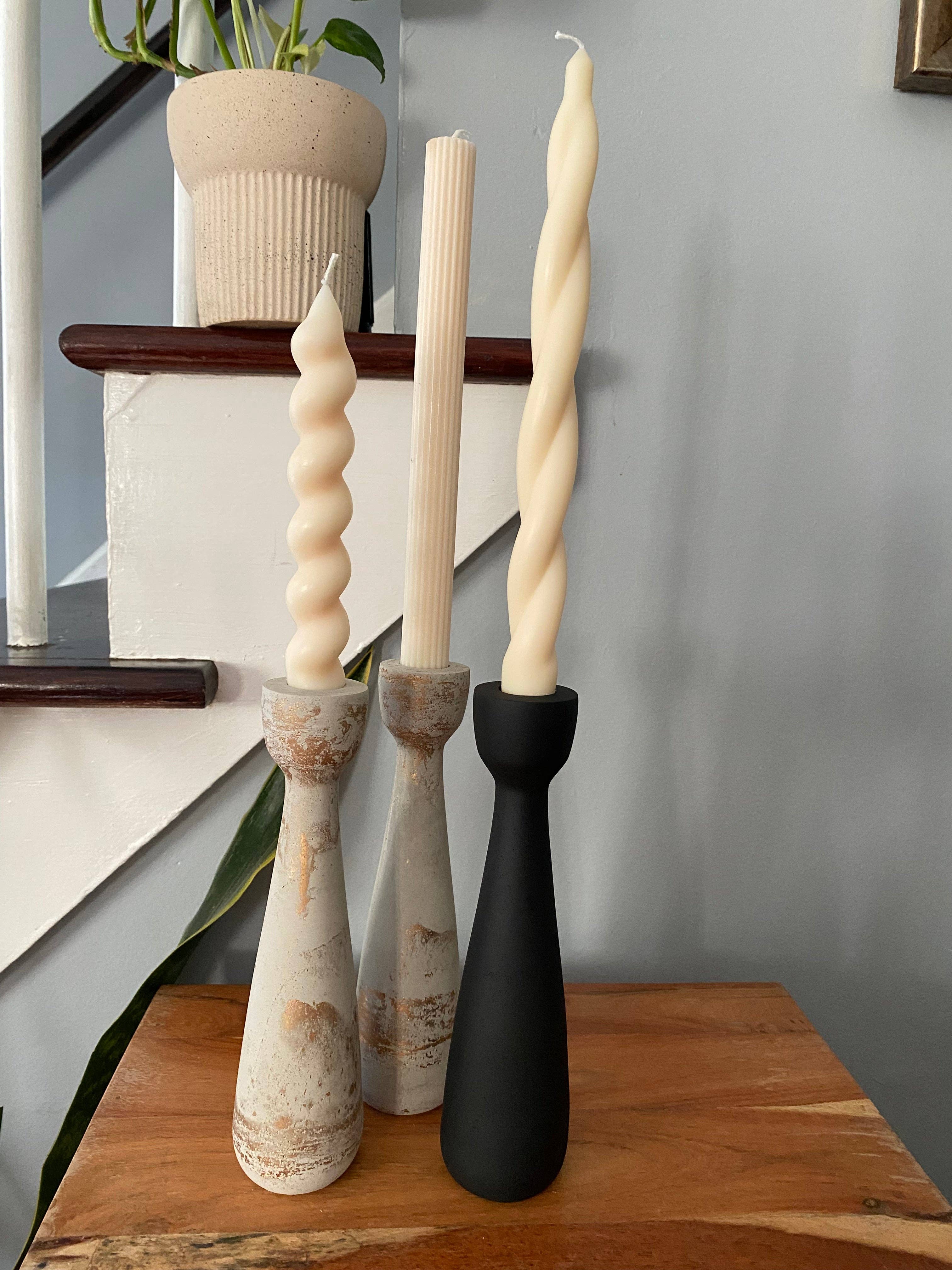 Taper Holder | Candle Holder | Candelabra 9”: Matte Black (painted)